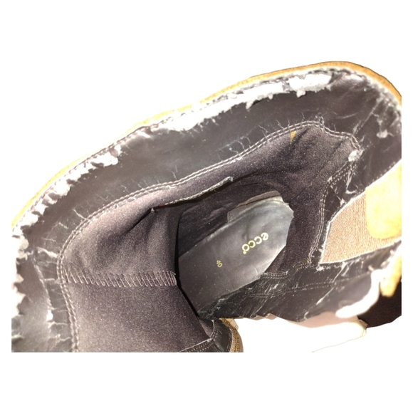 Ecco Womens Arizona Brown Suede Leather Square Toe Boots Low Heel EU 40 US 9/9.5 - Picture 15 of 16